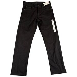 Uniqlo Jeans Men's 30x32 Black Wash Stretch Selvedge Slim Premium Denim Y2K BoHo